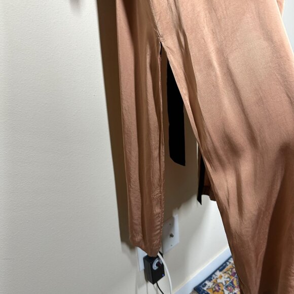 Zara Belted Embroidered Floral Silky Kimono Robe Womens Size XS/S Asian Boho - Picture 7 of 12